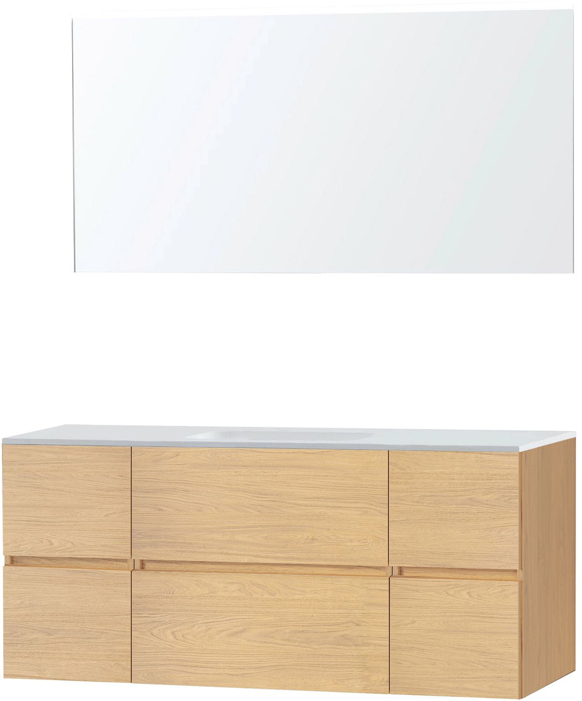 Meubel Molto eik brons 140 1 lavabo solid spiegel, badkamermeubelen — SKU DESCO-727072