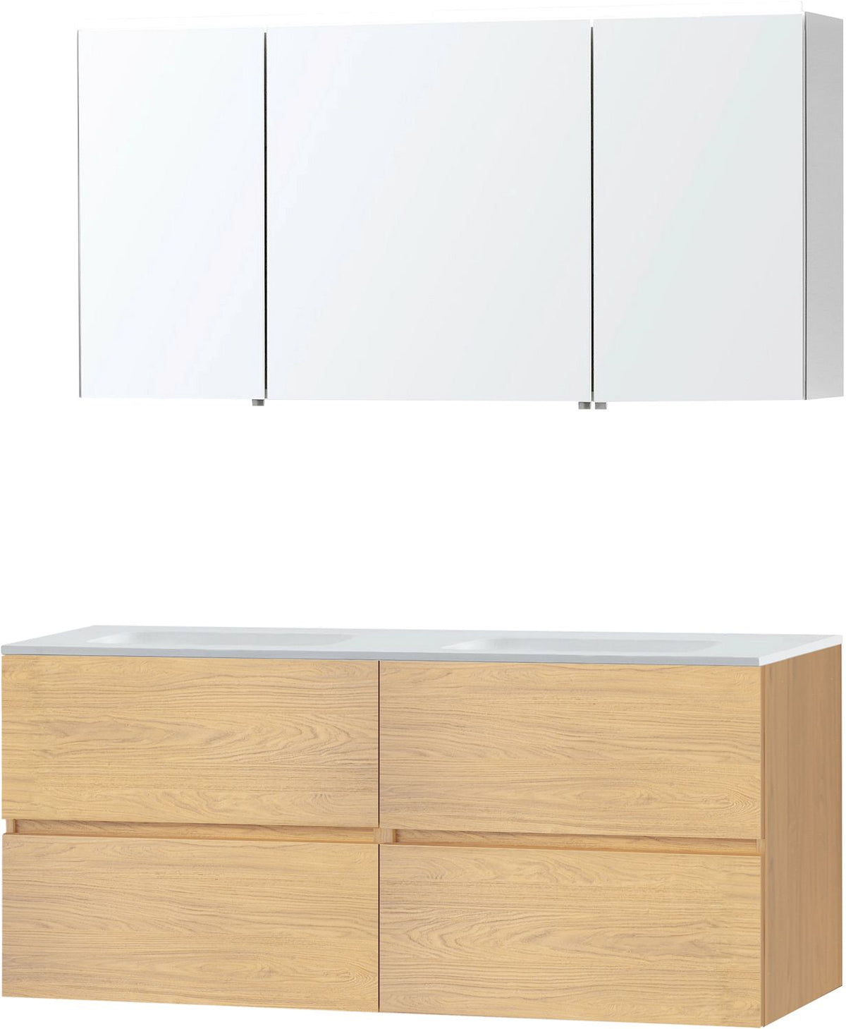 Meubel Molto eik brons 140 solid spiegelkast, badkamermeubelen — SKU DESCO-727075