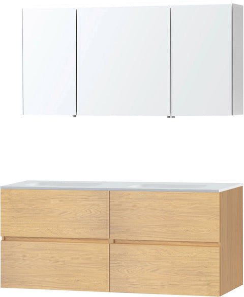 Meubel Molto eik brons 140 solid spiegelkast, badkamermeubelen — SKU DESCO-727075