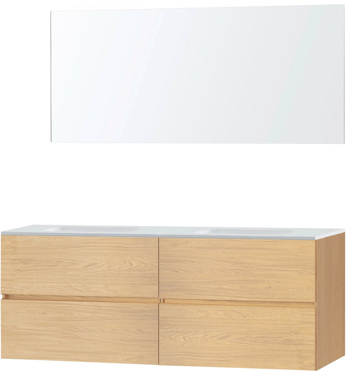 Meubel Molto eik brons 160 solid spiegel, badkamermeubelen — SKU DESCO-727082