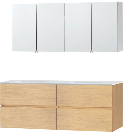 Meubel Molto eik brons 160 solid spiegelkast, badkamermeubelen — SKU DESCO-727083