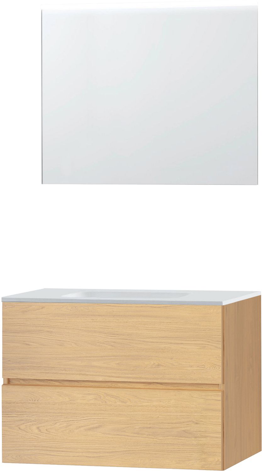 Meubel Molto eik brons 90 solid spiegel, badkamermeubelen — SKU DESCO-727020