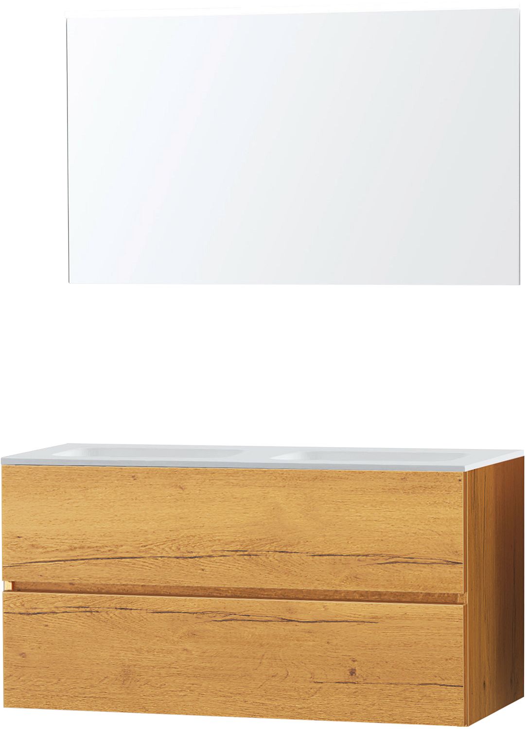 Meubel Molto eik gold 120 Solid spiegel, badkamermeubelen — SKU DESCO-705782