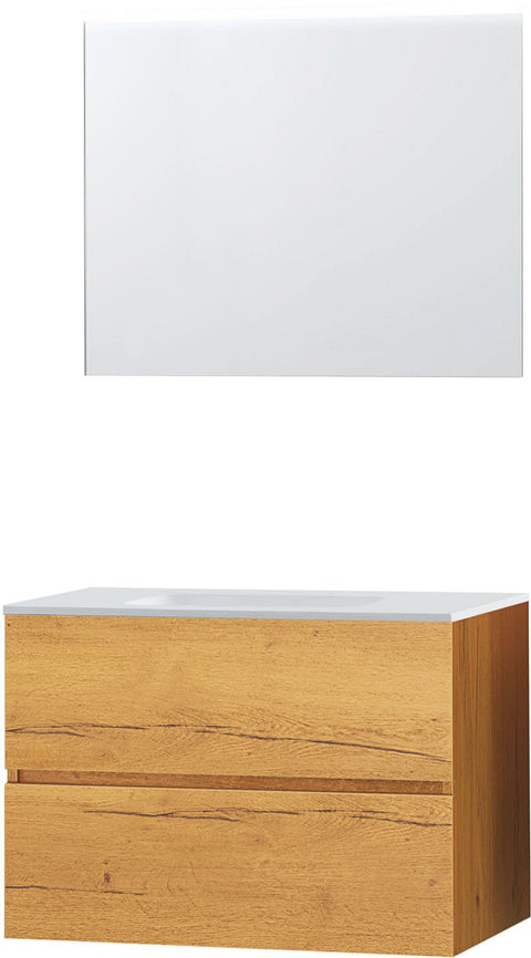 Meubel Molto eik gold 90 Solid spiegel, badkamermeubelen — SKU DESCO-705675