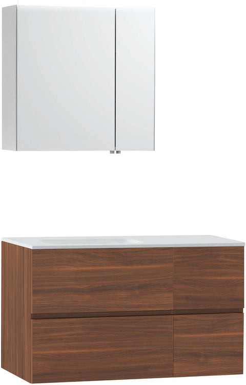 Meubel molto notelaar 105 links solid spiegelkast 70, badkamermeubelen — SKU DESCO-711928