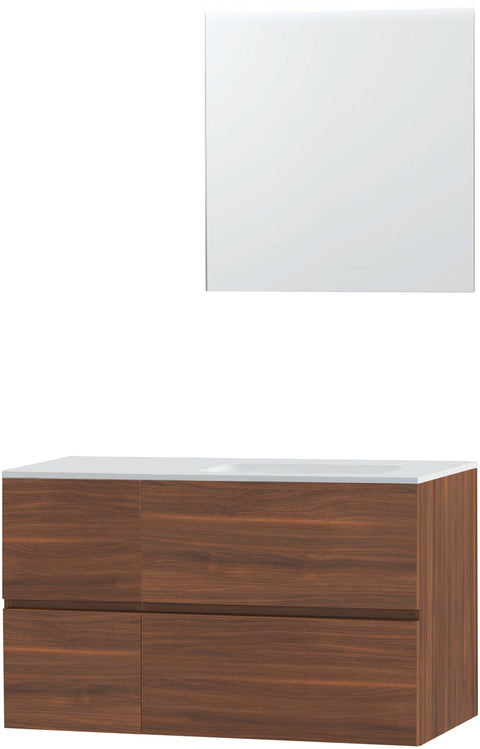 Meubel molto notelaar 105 rechts solid spiegel, badkamermeubelen — SKU DESCO-711912