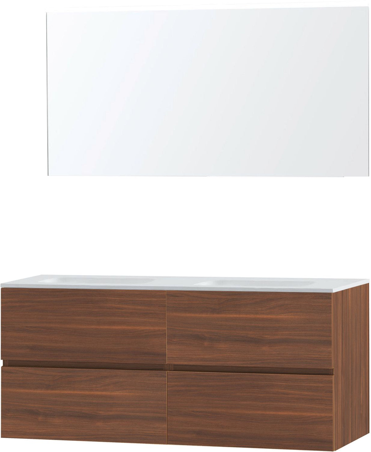Meubel Molto notelaar 140 Solid spiegel, badkamermeubelen — SKU DESCO-711952