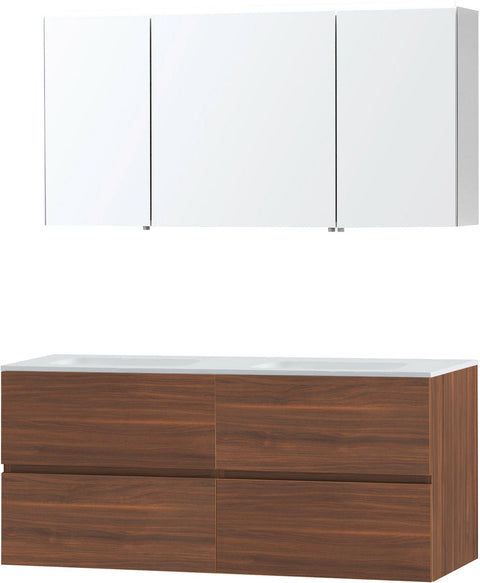 Meubel Molto notelaar 140 Solid spiegelkast, badkamermeubelen — SKU DESCO-711955