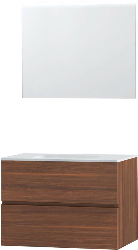 Meubel Molto notelaar 90 Solid spiegel, badkamermeubelen — SKU DESCO-711908