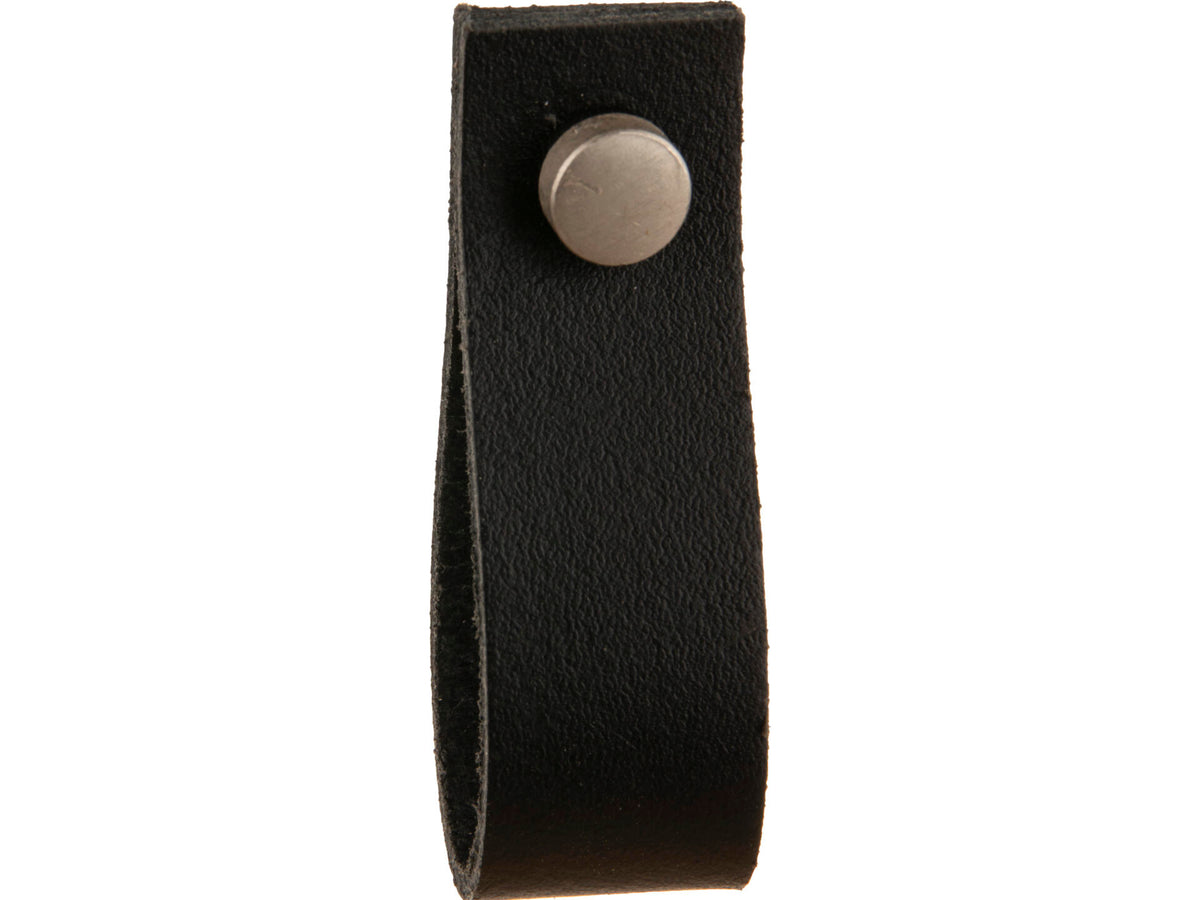 Linea Bertomani meubelknop 20x60 mm leer zwart