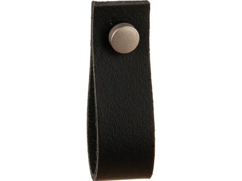Linea Bertomani meubelknop 20x60 mm leer zwart