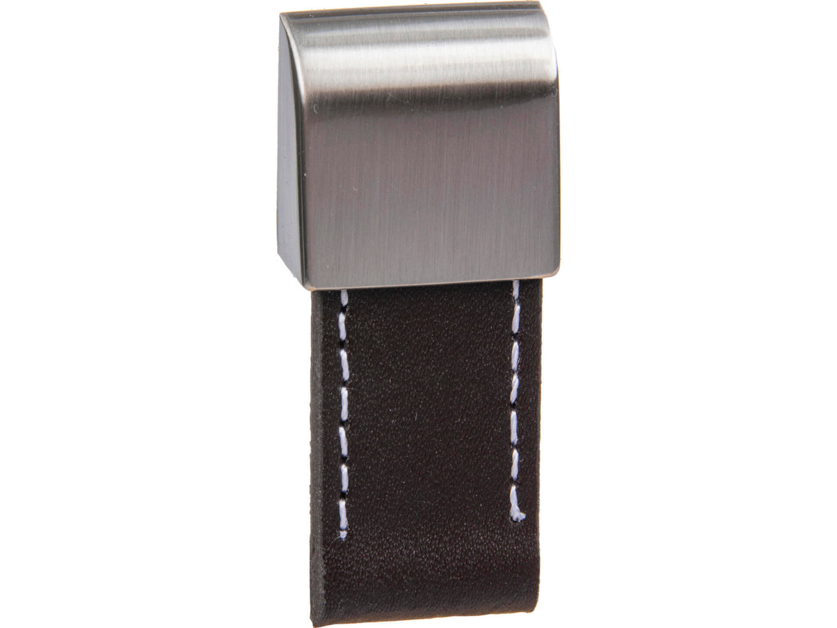 Linea Bertomani meubelknop 24mm leer vernikkeld 6 stuks