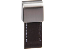 Linea Bertomani bouton de meuble 24mm cuir nickelé 6 pièces