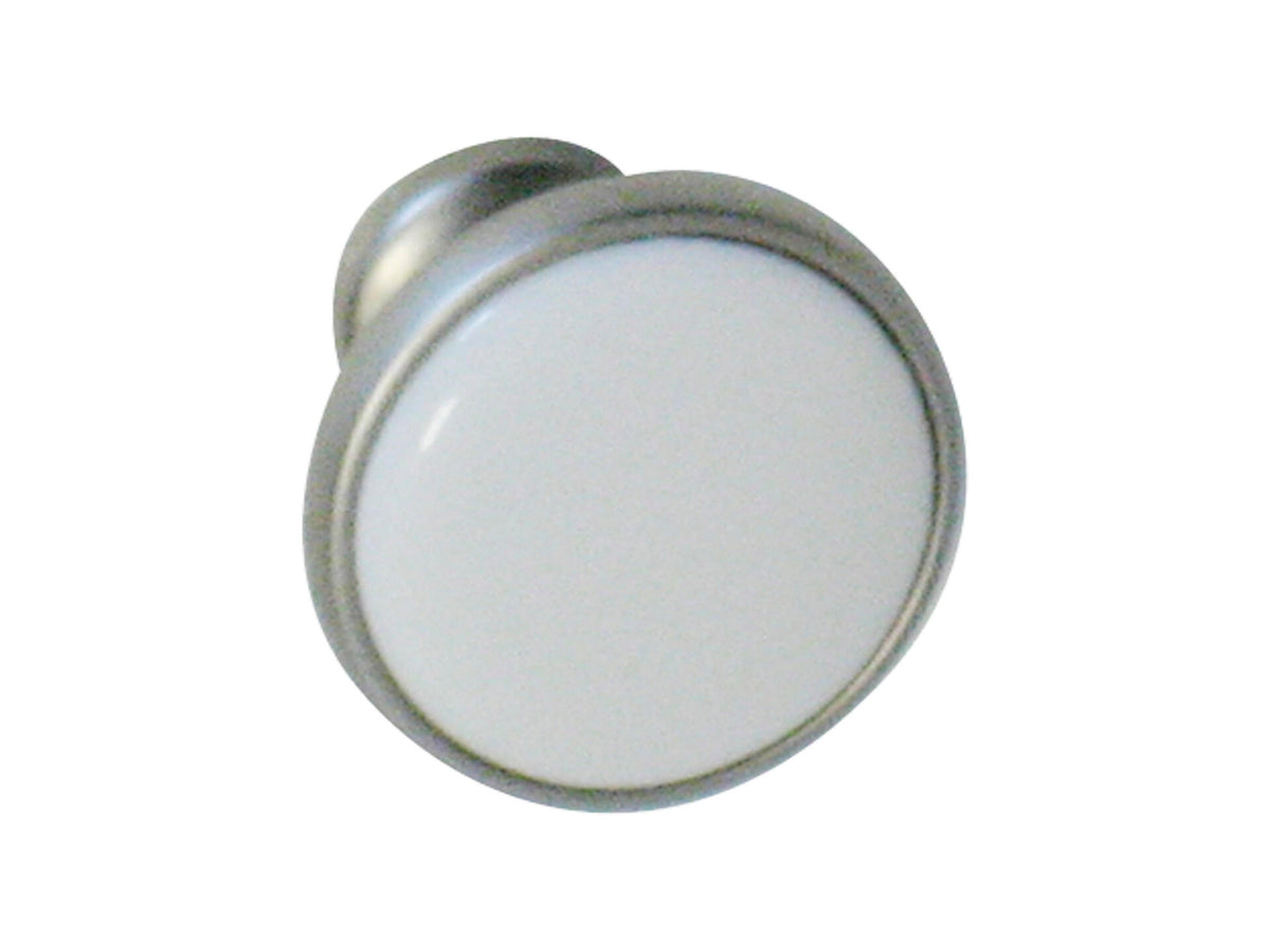 Linea Bertomani meubelknop 3cm porselein wit 6 stuks