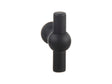 Linea Bertomani meubelknop 45x35 mm messing zwart 6 stuks