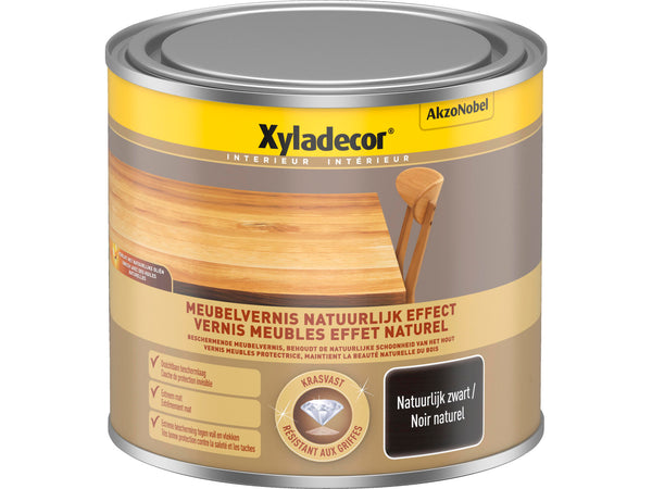 Xyladecor vernis meubles effet naturel 0,5l noir