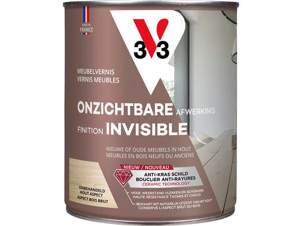 V33 meubelvernis onzichtbare afwerking mat 1l kleurloos