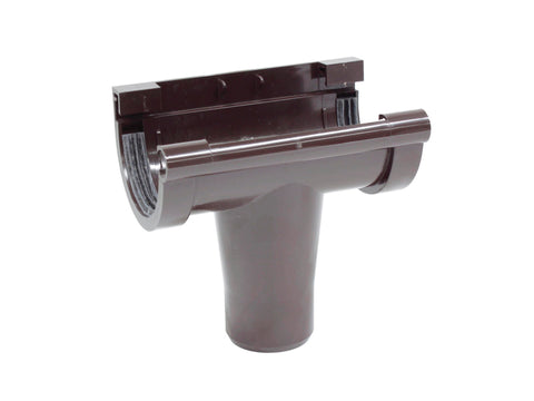 Scala middenspruitstuk voor dakgoot G80 PVC bruin