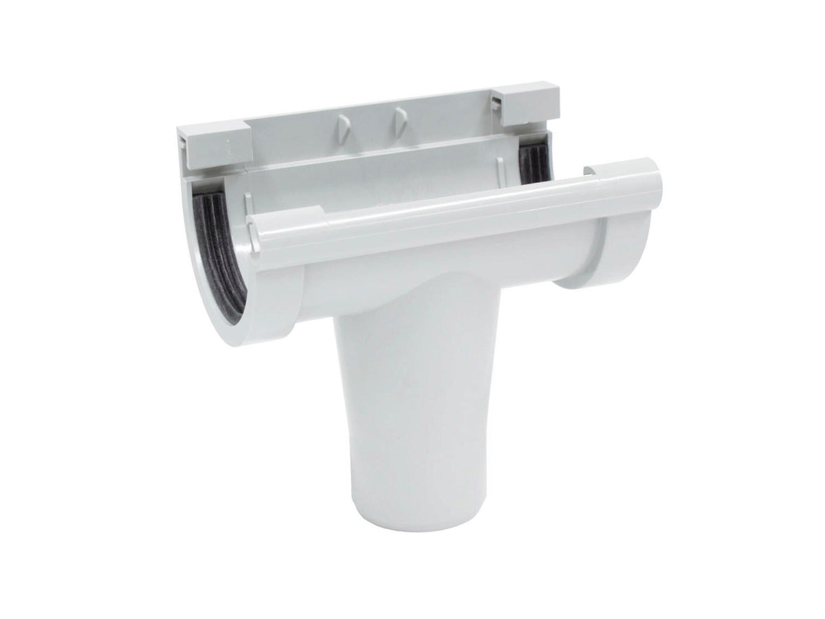 Scala middenspruitstuk voor dakgoot G80 PVC lichtgrijs