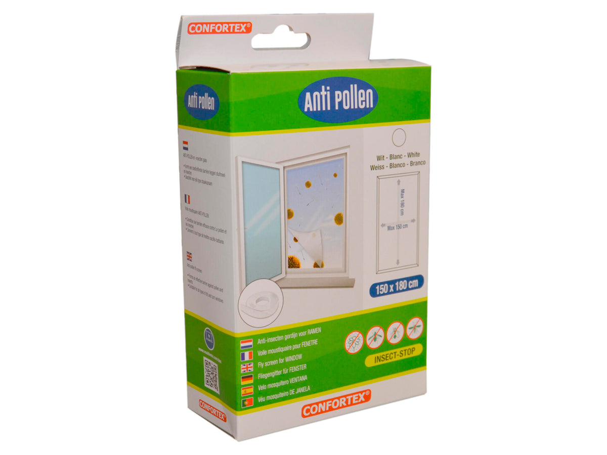 Confortex muggengaas anti-pollen 150x180 cm wit