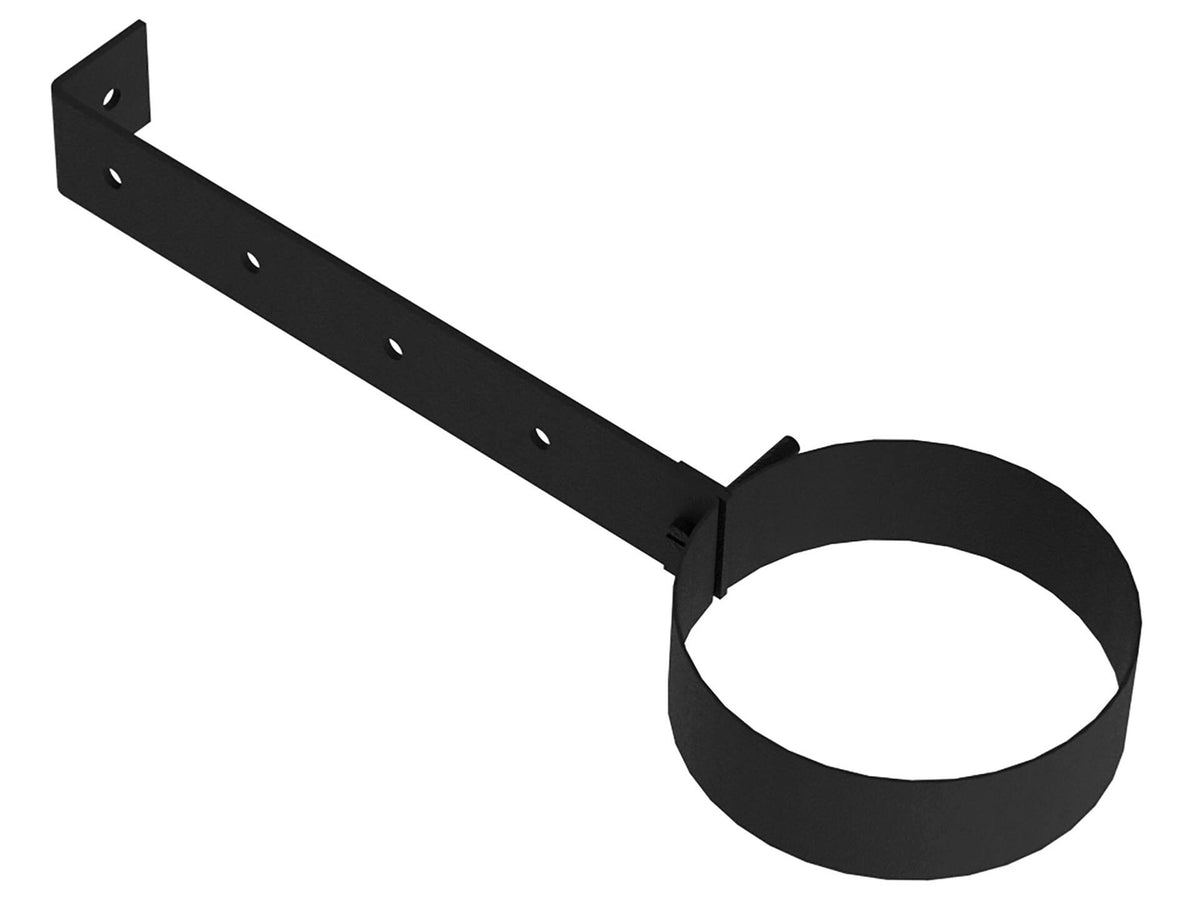 Saninstal muurbeugel voor pelletkachel 80mm zwart