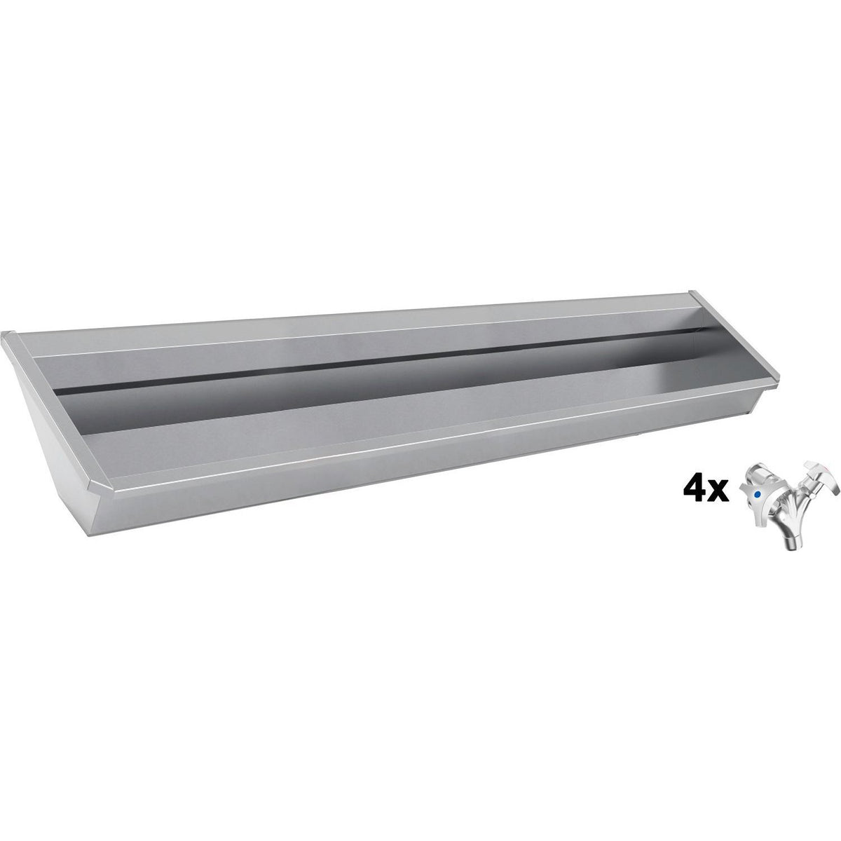 Muurwasgoot sanilav intersan 240CM Rvs 2 2GREEPMENGKRANEN