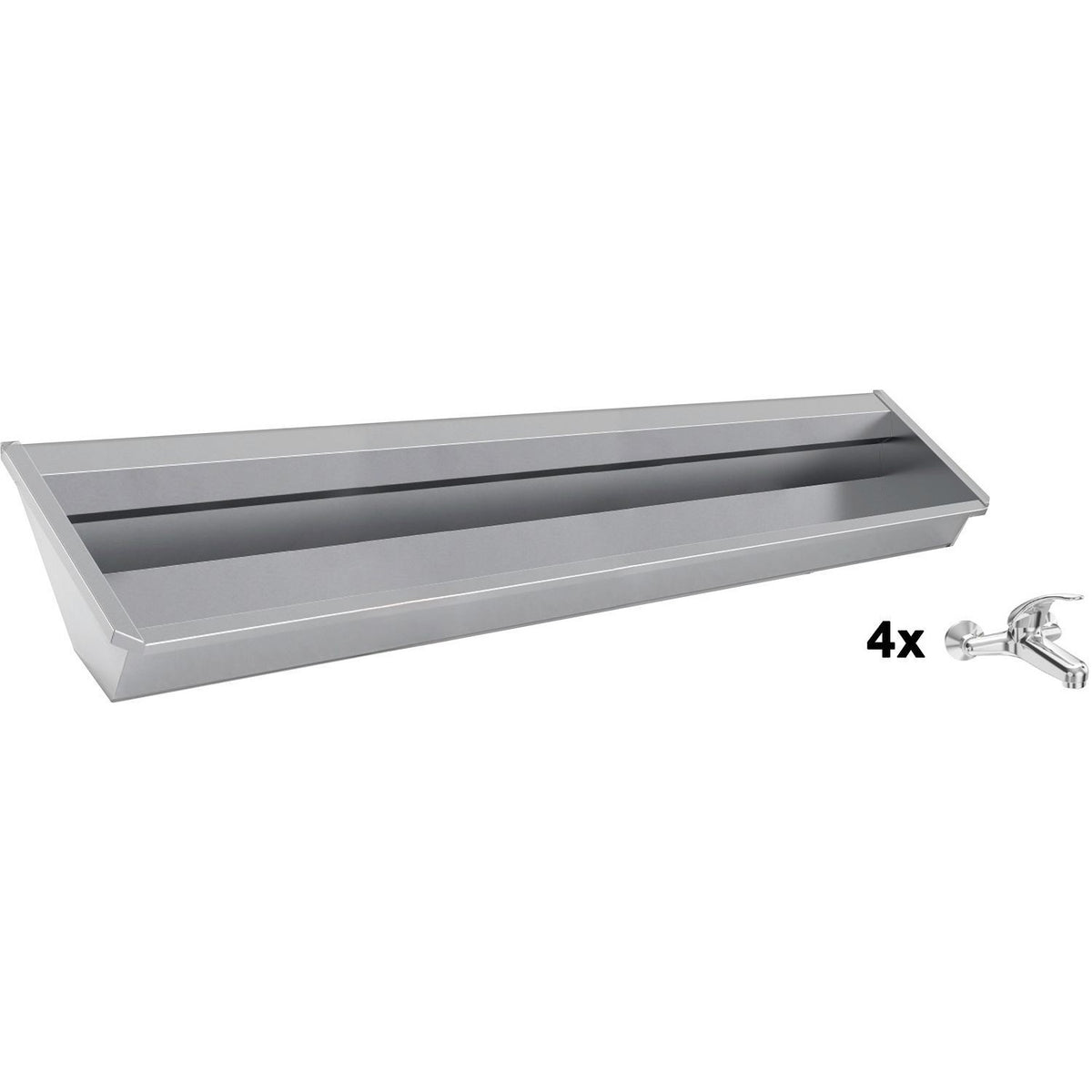 Muurwasgoot sanilav intersan 240CM Rvs 4 1GREEPMENGKRANEN
