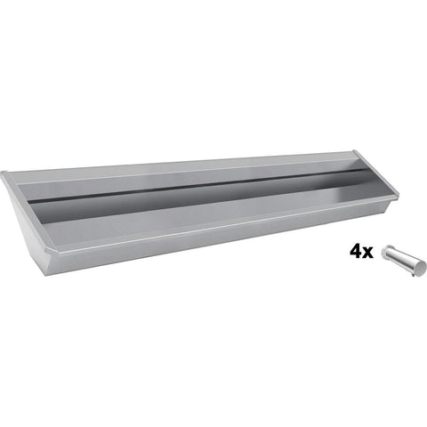 Muurwasgoot sanilav intersan 240CM Rvs 4 elektronische koudwater kranen