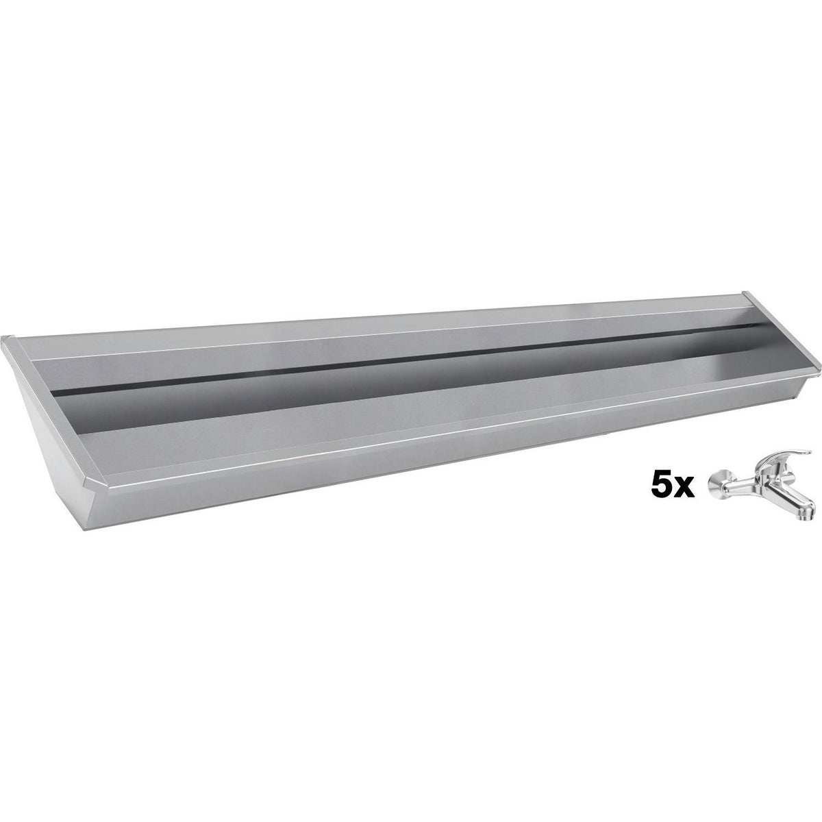 Muurwasgoot sanilav intersan 300CM Rvs 5 1GREEPMENGKRANEN