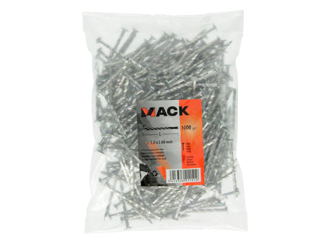 Mack nagels gedraaid met platte kop 3x60 mm 1kg