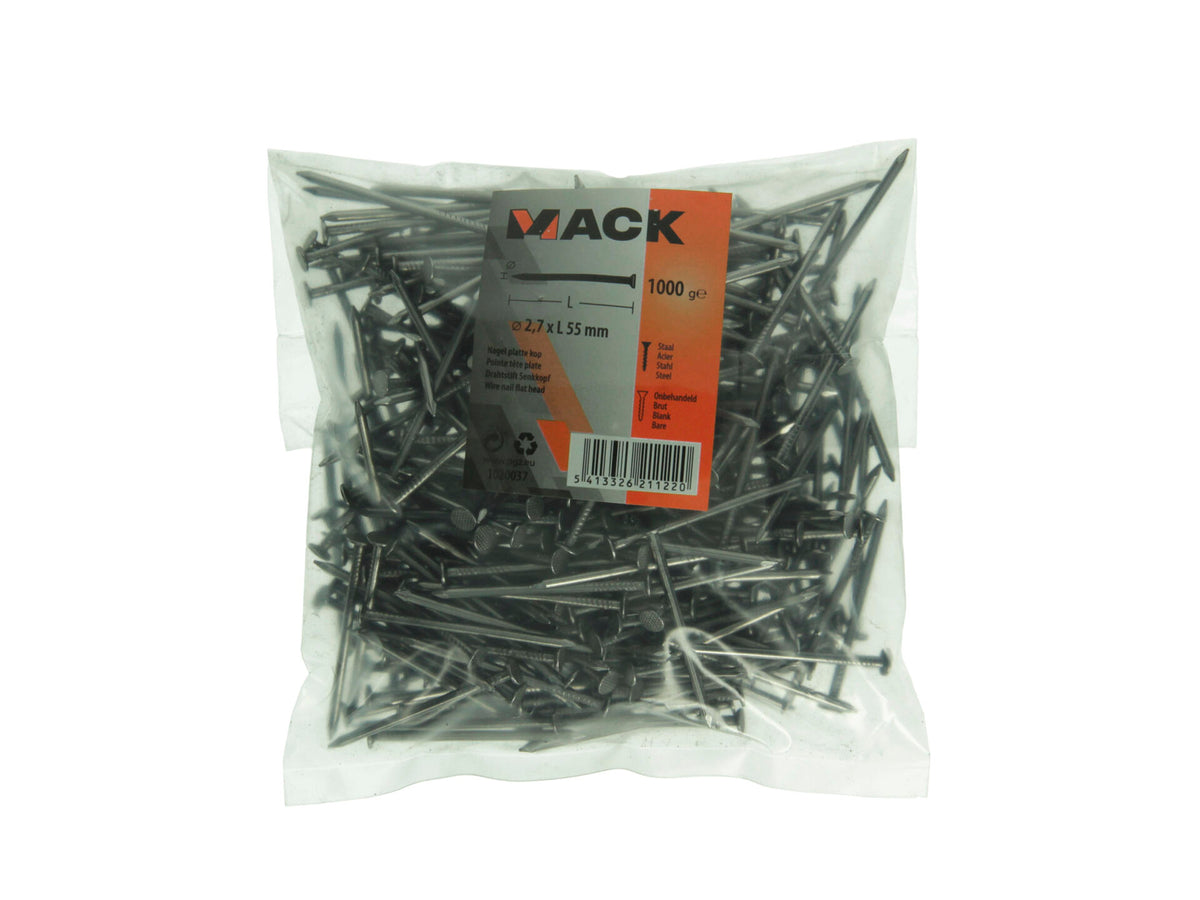 Mack nagels met platte kop 2,7x55 mm 1kg