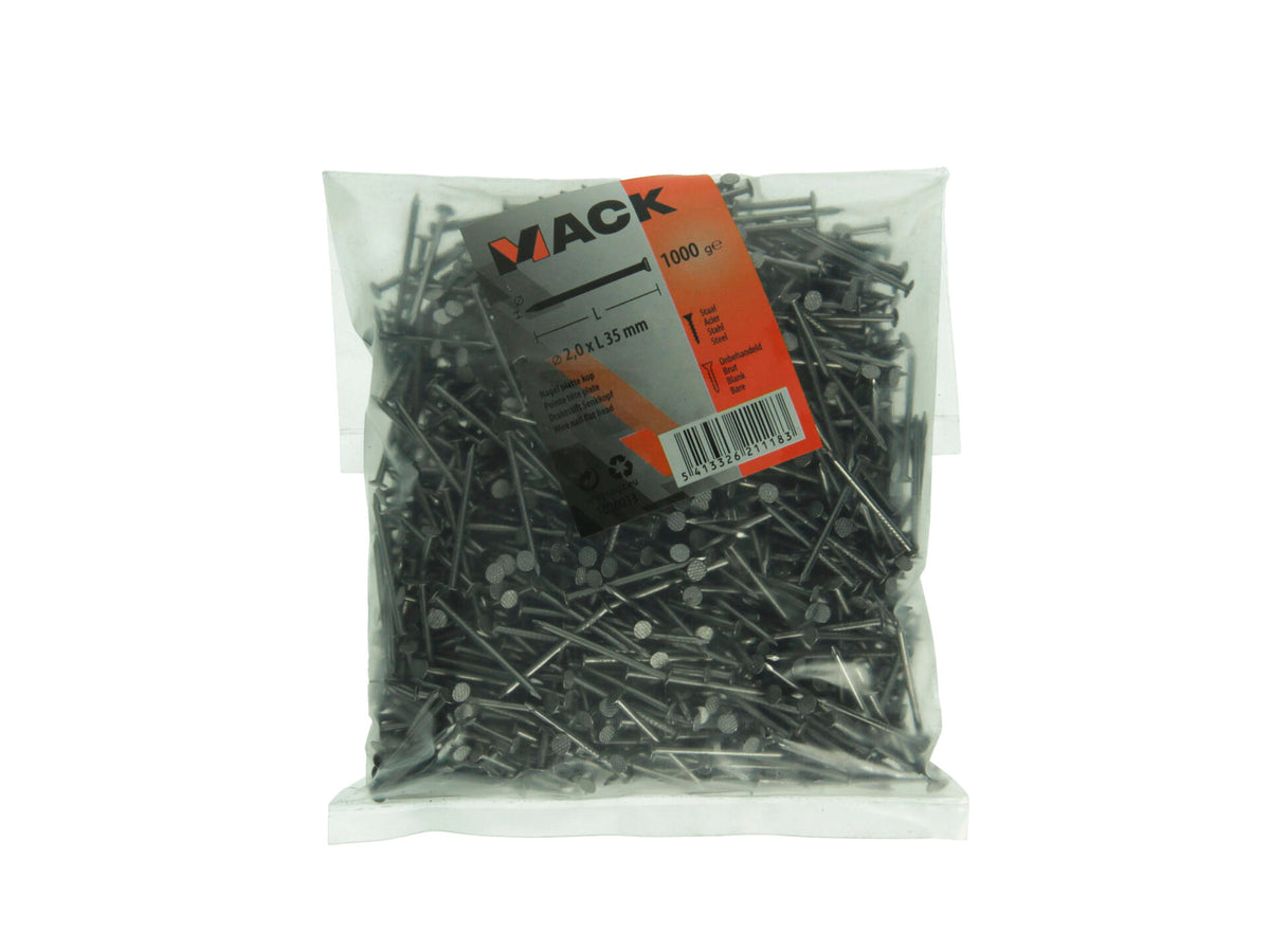 Mack nagels met platte kop 2x35 mm 1kg