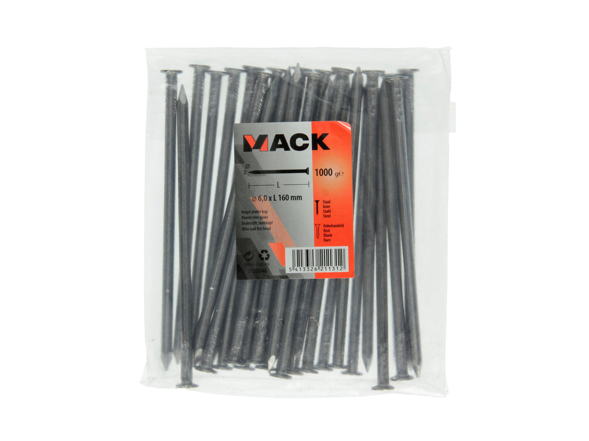 Mack nagels met platte kop 6x160 mm 1kg