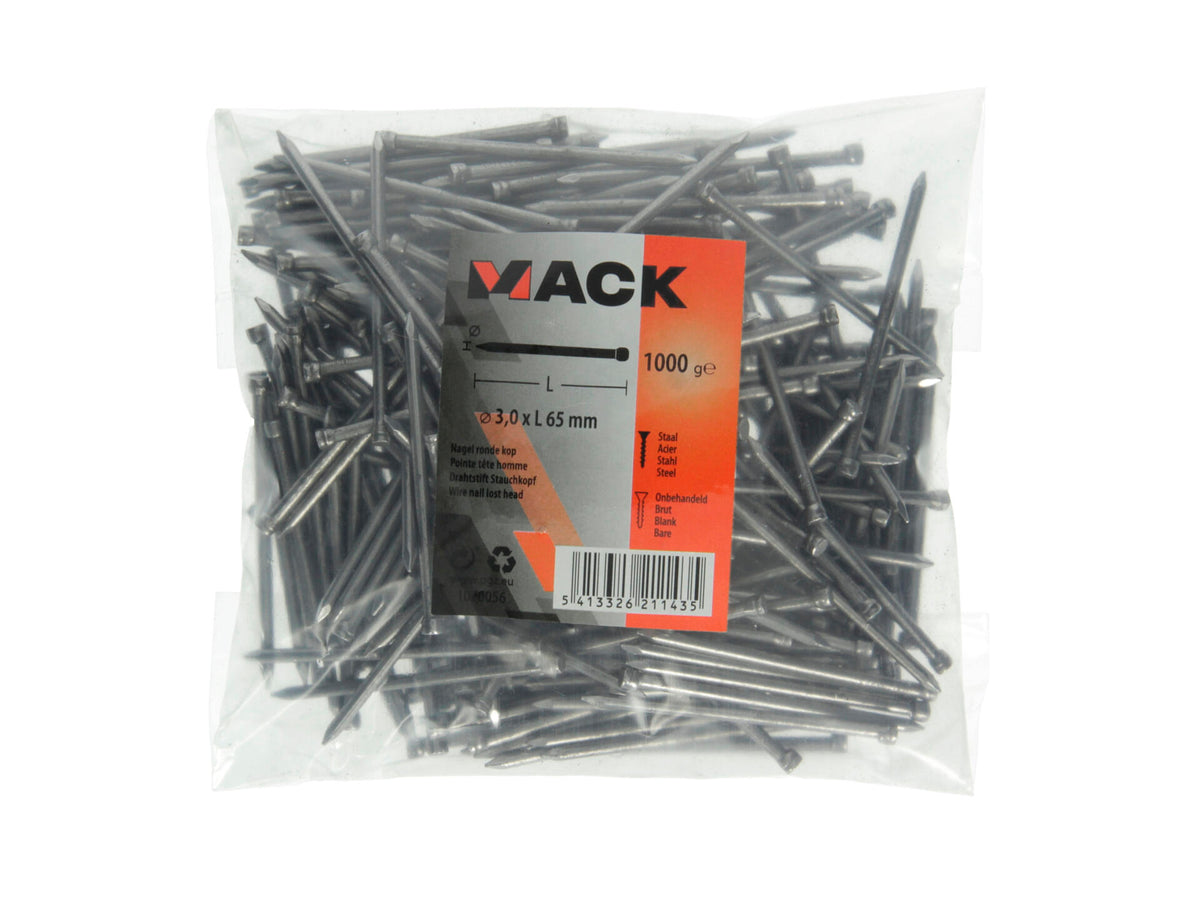 Mack nagels met ronde kop 3x65 mm 1kg