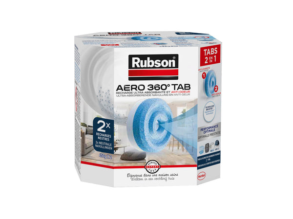 Rubson recharge absorbeur d'humidité Aero 360° 450g neutre 2 pièces