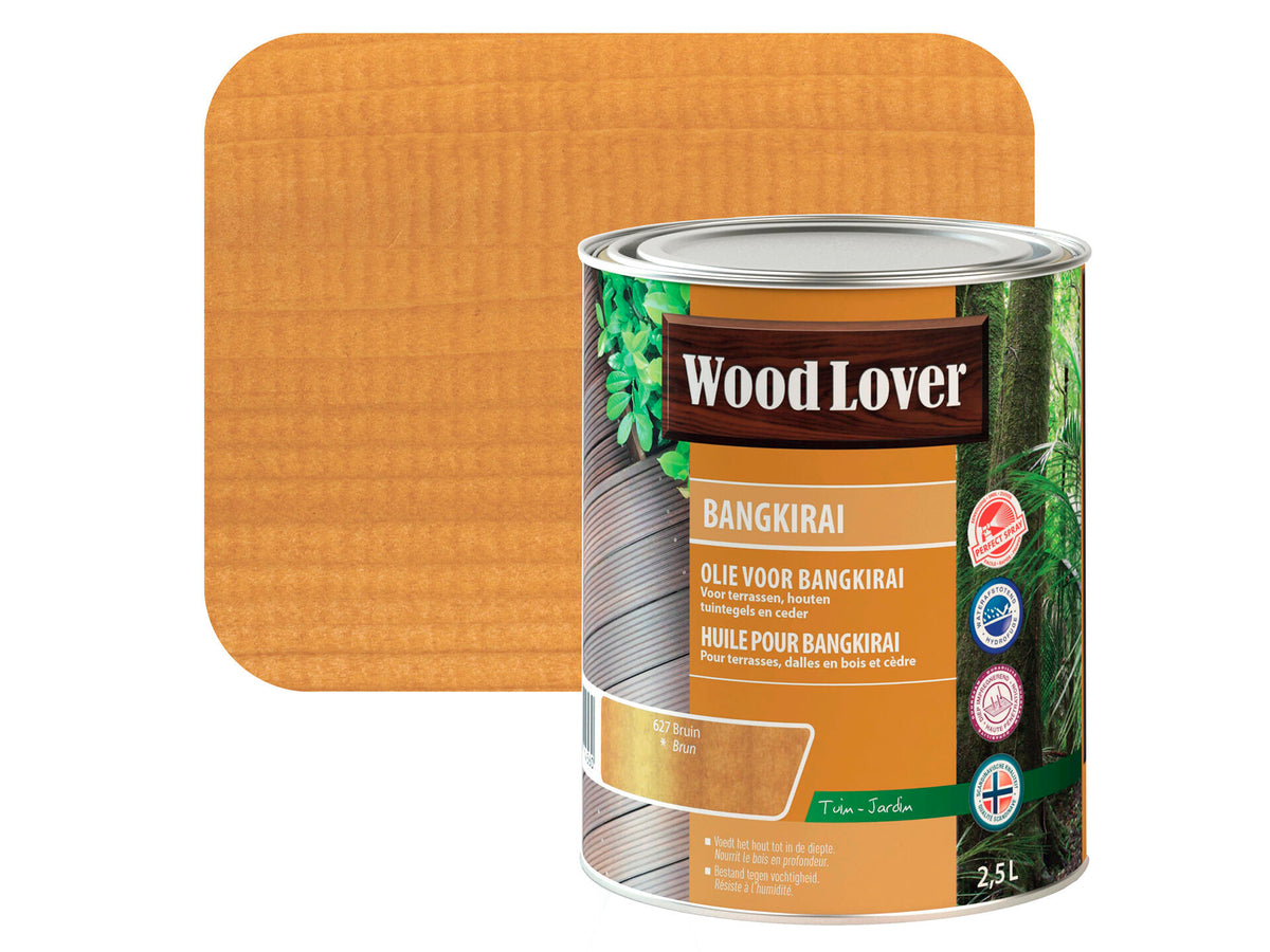 Wood Lover olie bangkirai 2,5l bruin #627