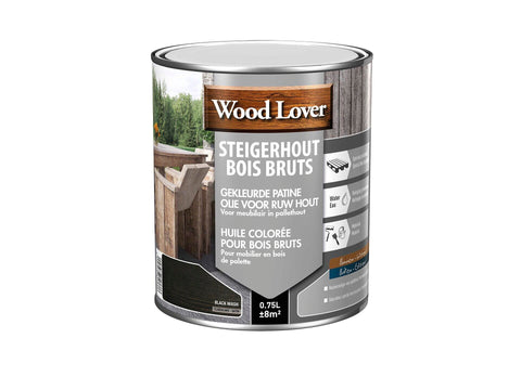 Wood Lover olie steigerhout 0,75l black wash