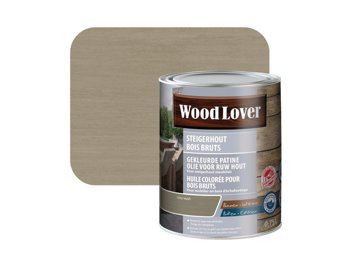 Wood Lover olie steigerhout 0,75l grey wash