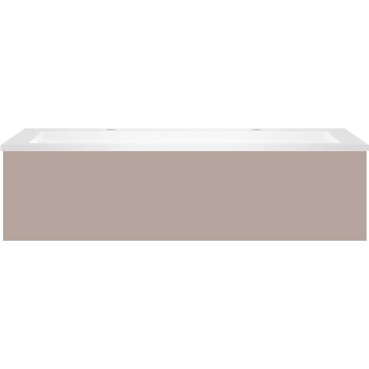 Onderbouw COFFEE 1 lade 120 basaltgrijs mat + wastafel 2 kraangaten kunstmarmer mat wit