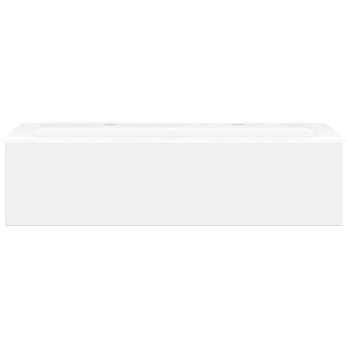 Onderbouw COFFEE 1 lade 120 mat wit + wastafel 2 kraangaten porselein wit