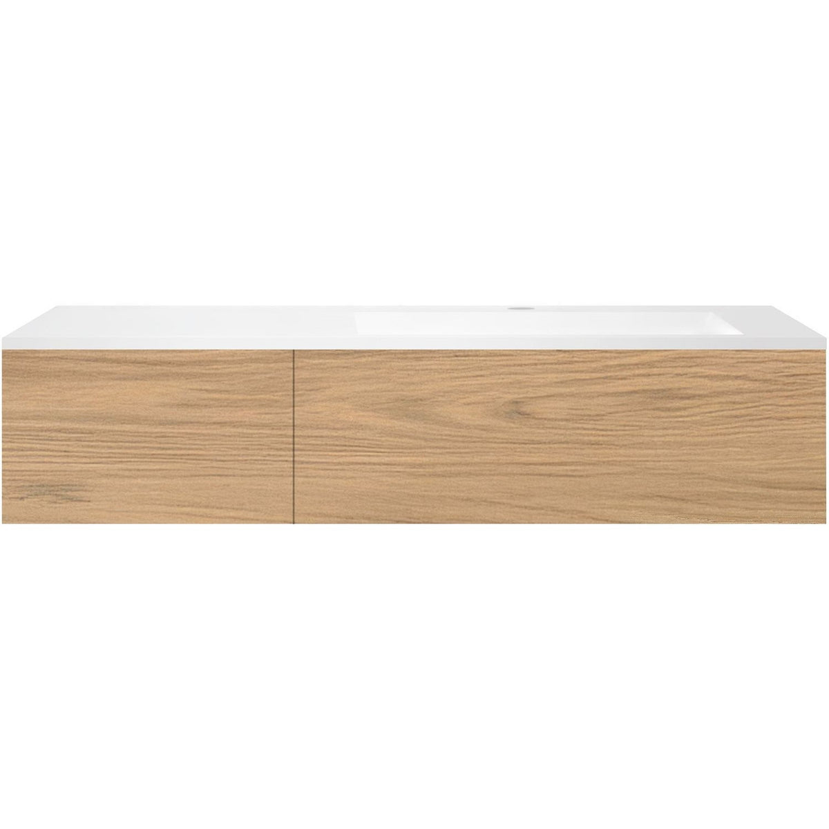 ONDERBOUW COFFEE 1 LADE 140 EIK KLASSIEK+WASTAFEL KUNSTMARMER  RECHTS WIT