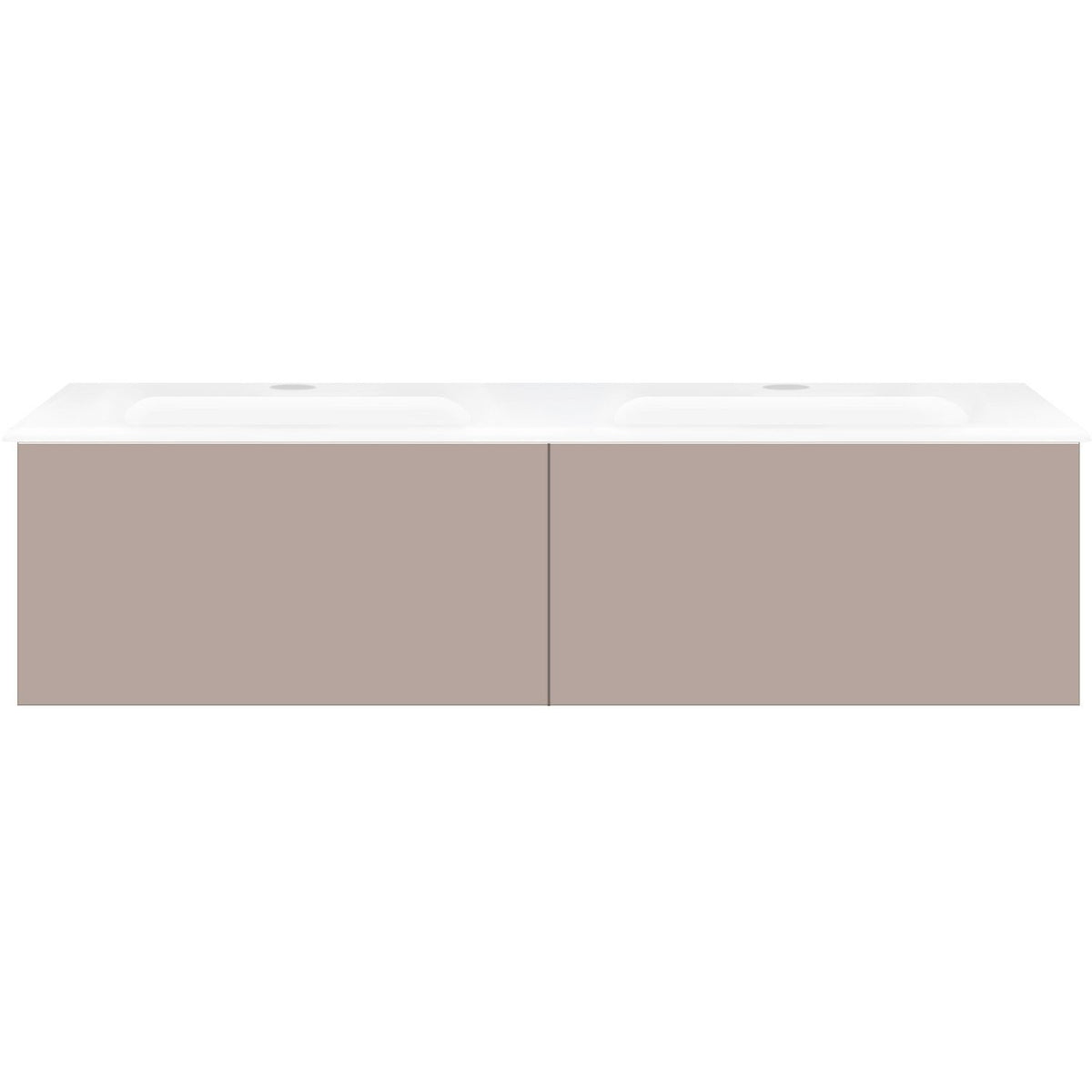 Onderbouw COFFEE 2 lades 120 duo duo basaltgrijs mat +dubbele wastafel porselein wit