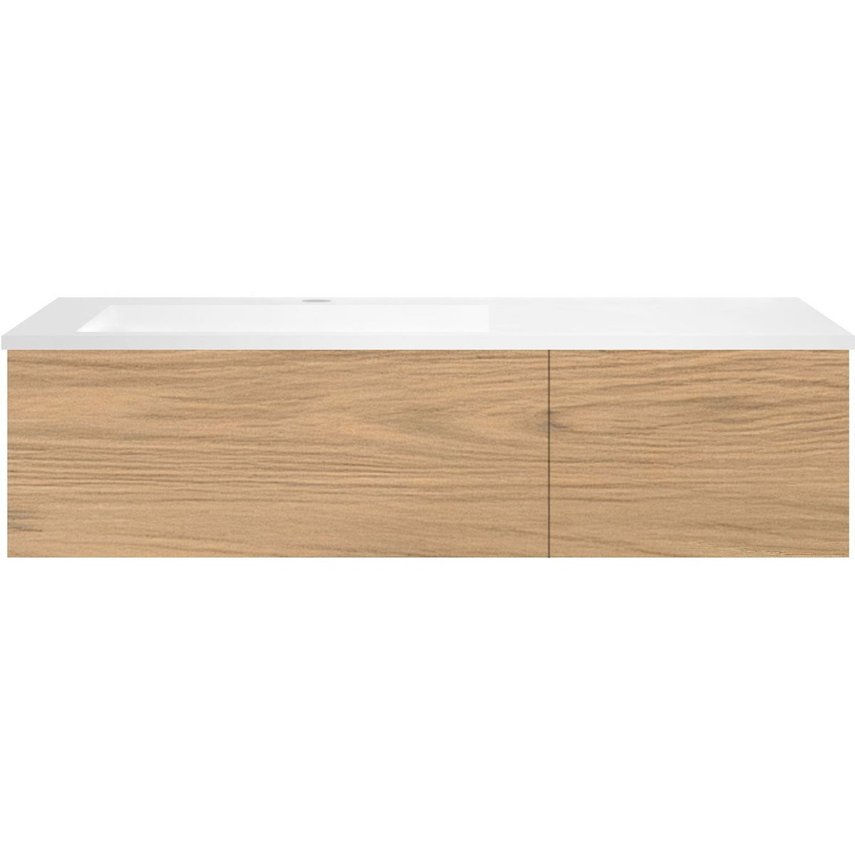 ONDERBOUW COFFEE 2 LADES 120 EIK KLASSIEK+WASTAFEL LINKS KUNSTMARMER WIT