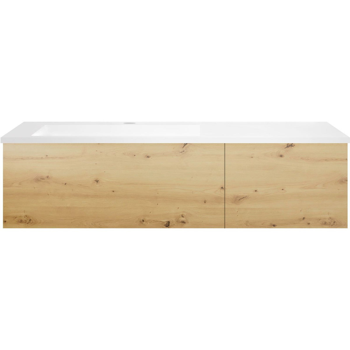 ONDERBOUW COFFEE 2 LADES 120 EIKEN  URBAN+WASTAFEL LINKS KUNSTMARMER WIT