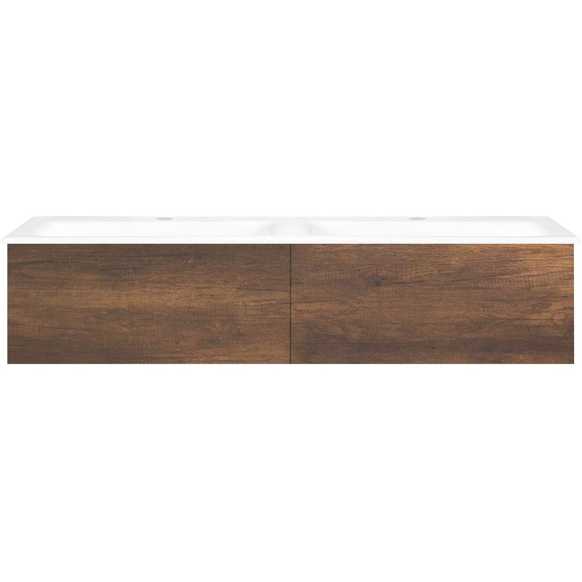 ONDERBOUW COFFEE 2 LADES 140 DUO EIK.DEC.ROEST +DUBBELE WASTAFEL PORSELEIN WIT