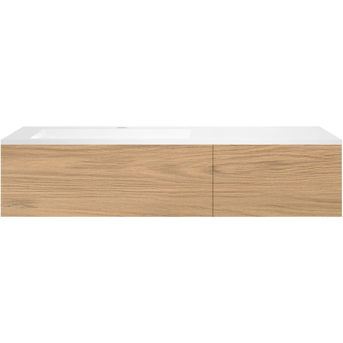 ONDERBOUW COFFEE 2 LADES 140 EIK KLASSIEK+WASTAFEL KUNSTMARMER  LINKS MAT WIT