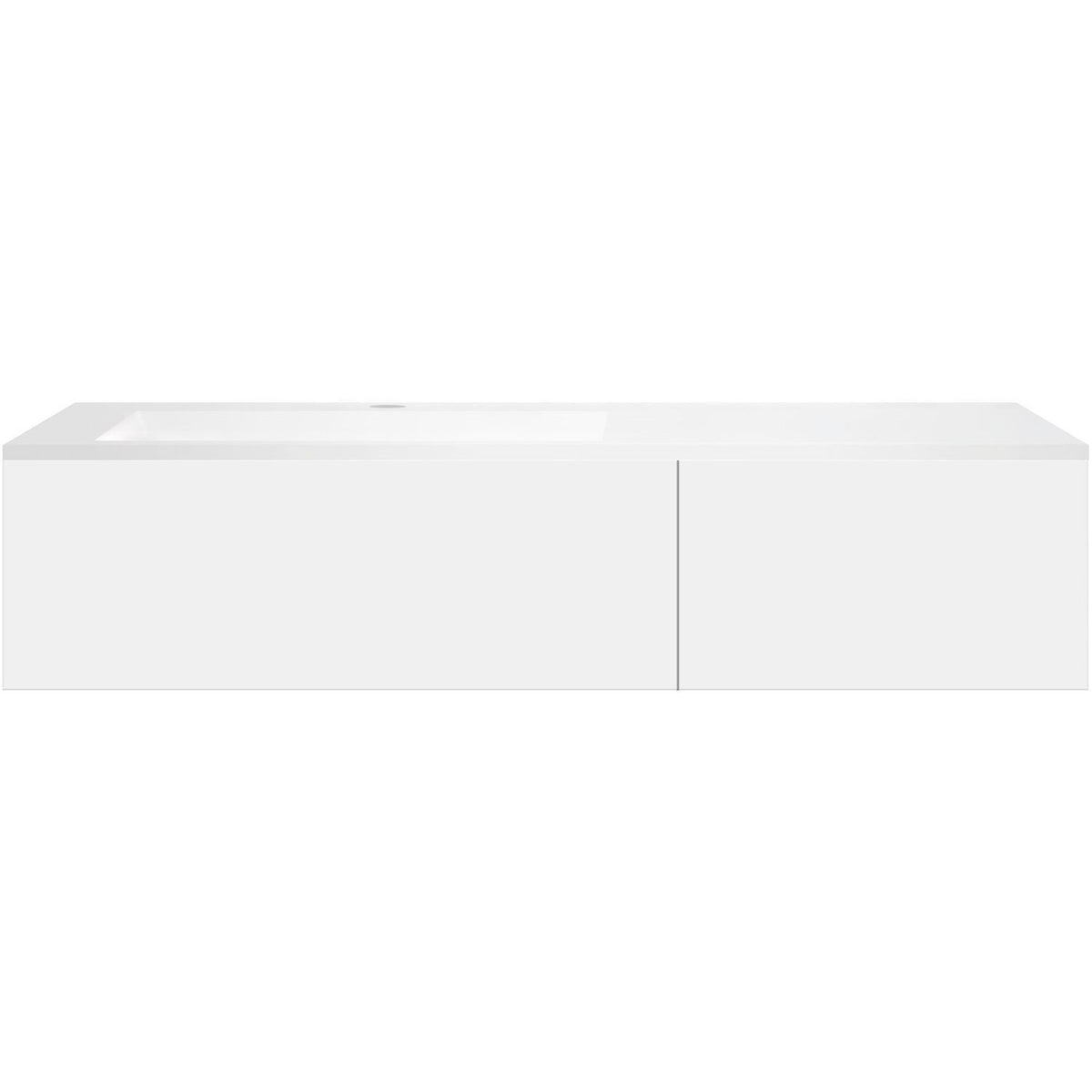 ONDERBOUW COFFEE 2 LADES 140 MAT WIT+WASTAFEL KUNSTMARMER  LINKS MAT WIT