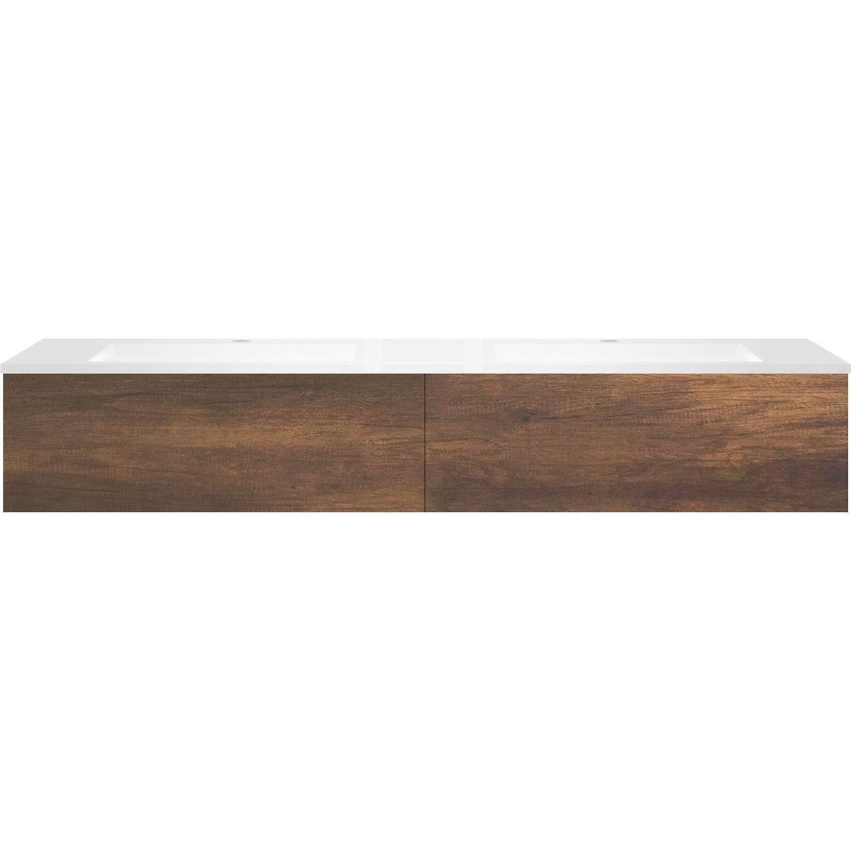 ONDERBOUW COFFEE 2 LADES 180 DUO EIK.DEC.ROEST +DUBBELE WASTAFEL KUNSTMARMER WIT