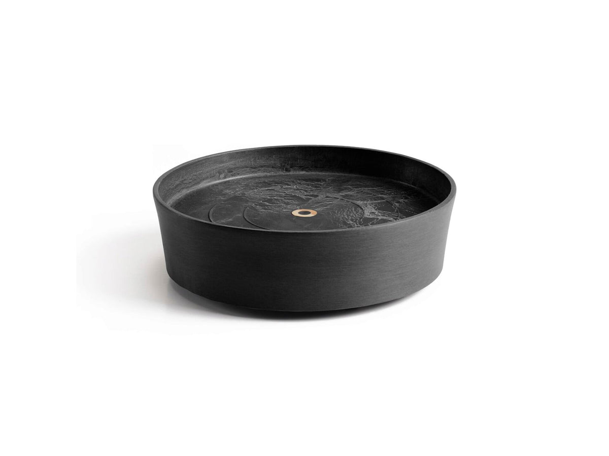 Ecopots onderschotel met wielen 28,7cm donkergrijs