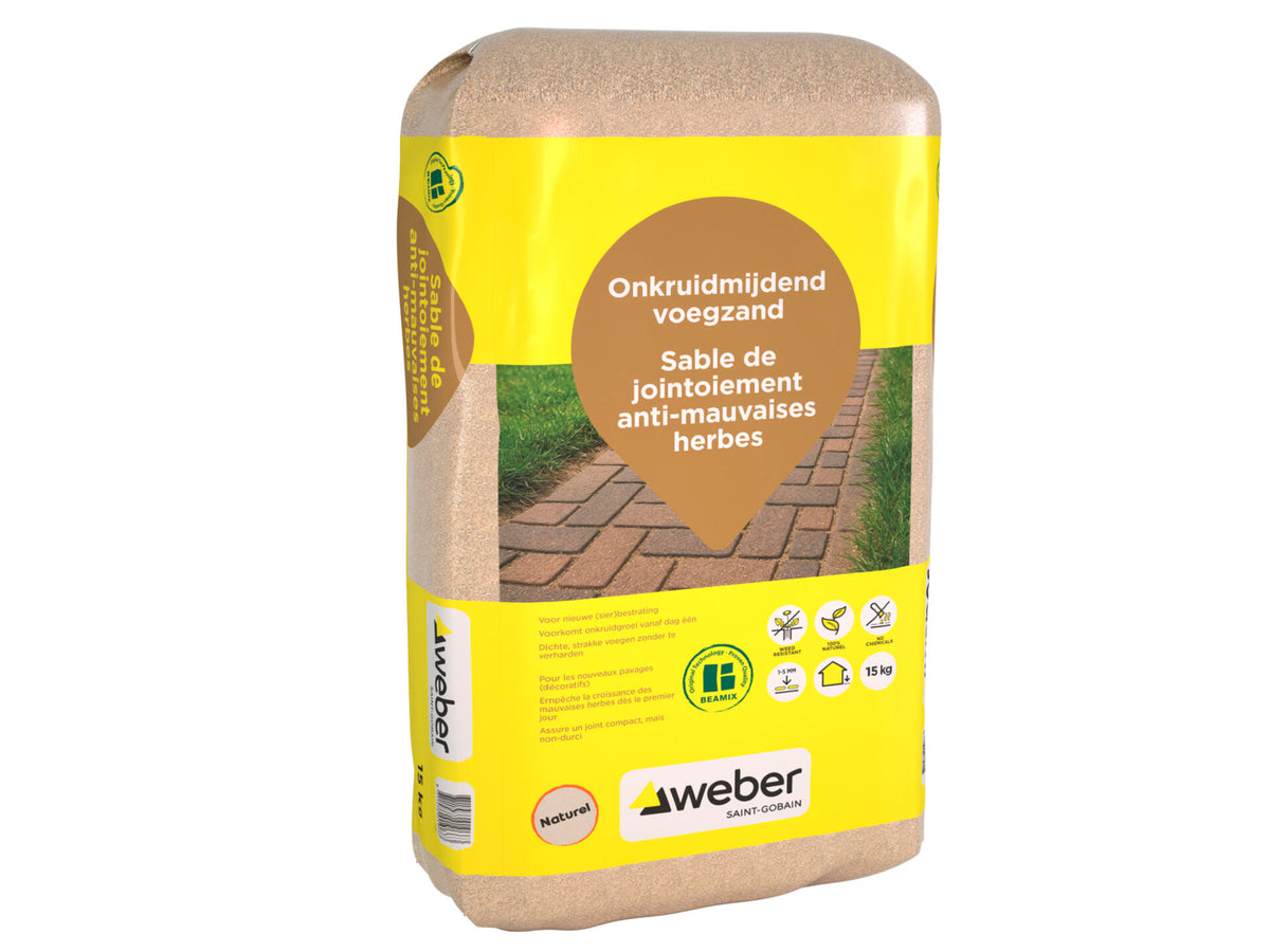 Weber Beamix onkruidmijdend voegzand naturel 15kg